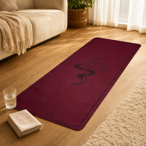 Tapis de yoga personnalisé avec logo, épaisseur 4-6 mm, antidérapant, en PU + caoutchouc, pour usage universel, facile à nettoyer, exercices, entraînement, Pilates, salle de sport à domicile - Product Image 5