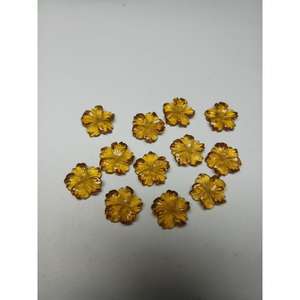 Piedras Preciosas Sueltas Talladas a Mano con Forma de Flor, M.Y.GEMS, Cuarzo Citrino Dorado Hidrotermal de Alta Calidad Creado en Laboratorio, 15X15 mm - Product Image 5