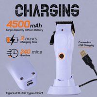 Tondeuse à cheveux sans fil à moteur brushless 8800 tr/min, faible bruit, pour barbier, salon, toilettage masculin, kit rasoir électrique
