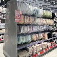 Étagère murale métallique multi-niveaux, présentoir mural vertical gain de place pour les espaces de vente au détail
