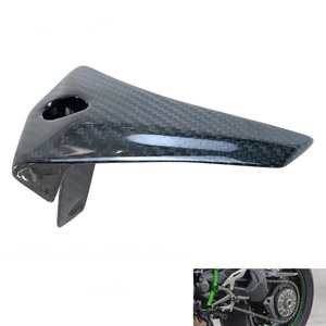 ฝาครอบโซ่คาร์บอนไฟเบอร์แห้ง 3K สำหรับ Kawasaki Ninja H2 H2R 2015-2026 อุปกรณ์ป้องกันโซ่รถจักรยานยนต์ - Product Image 1