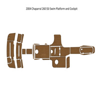 Tapis de sol en mousse EVA imitation teck pour plateforme de bain et cockpit de bateau, style SeaDek MarineMat Gatorstep, auto-adhésif, pour Chaparral 260 SSI 2004