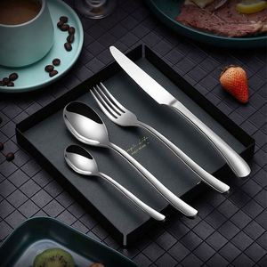 Wholesale 4 Piece Knife Fork Spoon Tableware <b>Set</b> 304 Stainless Steel Cutlery <b>Set</b> Mirror Polish Silverware <b>Set</b> for <b>Restaurant</b> - Product Image 5