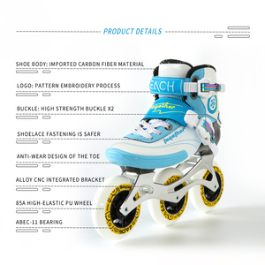 Professional Speed Racing Carbon Skates Wholesome Aluminum <b>Frame</b> and Boot Fashionable Adjustable Design YQ-M3 Inline Skates Skat - Product Image 6