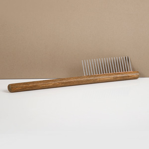 Wooden Handle Large Tooth <b>Pet</b> Grooming Comb For Dogs And Cats Removes Loose Fur Styling Small Dogs - Product Image 4