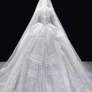 Robes de mariée scintillantes JFH148 avec cristaux, style princesse, pour femmes - Product Image 6