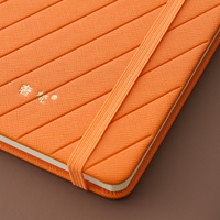 Nouveau design, vente en gros, personnalisable, faible MOQ, Kawaii, carnets en cuir PU à couverture rigide A5 A6, logo personnalisé, carnet avec bande élastique