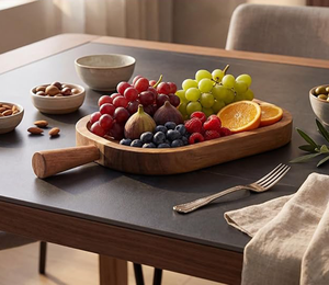 Bandeja Ovalada de Madera de Acacia con Asa, Estilo Japonés, para Sushi y Yakitori, Vajilla al por Mayor - Product Image 3