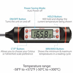 Thermomètres numériques de poche TP101 <span class=keywords><strong>pour</strong></span> la <span class=keywords><strong>cuisson</strong></span> des aliments, de la viande et du barbecue - Product Image 6