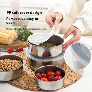 Ensemble de marmites en acier inoxydable de 5 pièces avec couvercle intérieur ensemble de <span class=keywords><strong>rangement</strong></span> de <span class=keywords><strong>cuisine</strong></span> pour récipients alimentaires chauffants vente en gros - Product Image 5