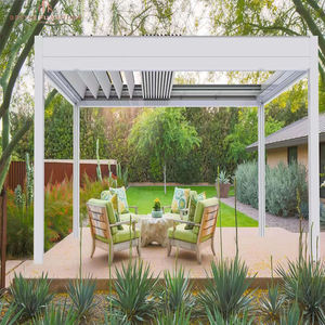 Bioclimatic <span class=keywords><strong>Profilé</strong></span> <span class=keywords><strong>Aluminium</strong></span> Toit en Verre Électrique <span class=keywords><strong>Pergola</strong></span> à Louvre 3x4 Pavillon pour Usage Extérieur Gazebo Électrique - Product Image 4