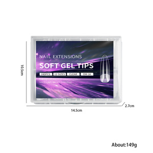 240 <span class=keywords><strong>faux</strong></span> ongles longs en forme de cercueil, <span class=keywords><strong>XXL</strong></span> carrés translucides mats, pointes d'ongles à presser sans couture en forme de goutte d'eau pour extension - Product Image 5