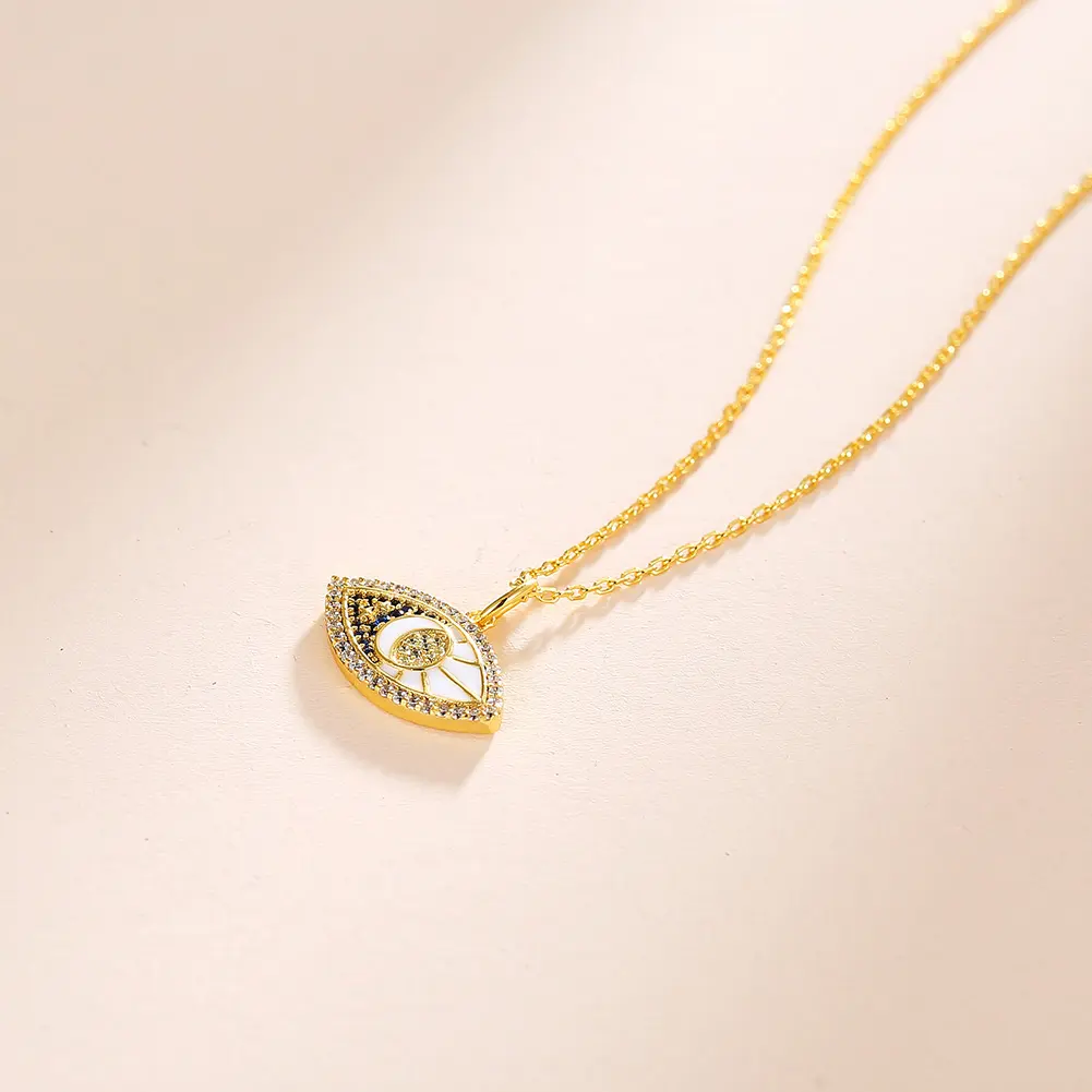 2021 Necklace CDE Dainty Design Women Eye Jewelry Necklace Gold Plated Necklaces Jewellery 2021