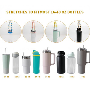 Silicone <strong>Water</strong> <strong>Bottle</strong> Handle with Sling Carrier <strong>Strap</strong> for Stanley Cup Accessory Compatible Drinkware - Product Image 5