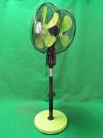 Ventilateur sur pied électrique commercial et domestique à commande mécanique rotative à 360 degrés, en plastique, à double tête, pour usage extérieur et hôtelier