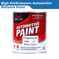 Peinture automobile liquide transparente 1K à base de résine acrylique jaune fer pour la rénovation de voitures et de plastiques par pulvérisation OEM