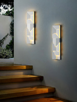 Lampe murale créative en acier inoxydable pour extérieur, style Milan, IP65, LED solaire, étanche, carrée, pour villa, jardin