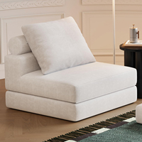 Modernes Kompaktes Ausziehbares Schlafsofa mit Stauraum für Wohnzimmer, Schlafzimmer, Apartment, Gästezimmer und Heimbüro
