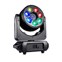 Projecteur de scène DMX à tête mobile 5W RGB avec contrôle par application, laser et faisceau, 7x40W RGBW, effet yeux d'abeille, zoom LED pour fêtes, discothèques et DJ