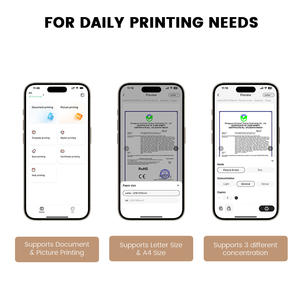 नई 203 डीपीआई उच्च परिभाषा यात्रा का उपयोग बिना पोर्टेबल ए 4 अक्षर थर्मल पेपर वायरलेस प्रिंटर - Product Image 3