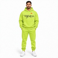 Survêtement personnalisé pour hommes 100% coton Surdimensionné de jogging épais Ensemble pantalon de survêtement et sweat à capuche en polaire pour hommes