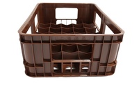 Caisse de transport et de distribution de lait empilable en plastique robuste pour 24 bouteilles JOIN