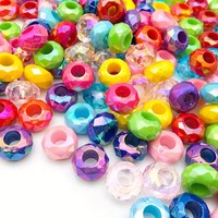 Nouveauté perles acryliques 8x14mm grand trou roues perles en vrac pour la fabrication de bijoux à la main colliers à faire soi-même bracelets