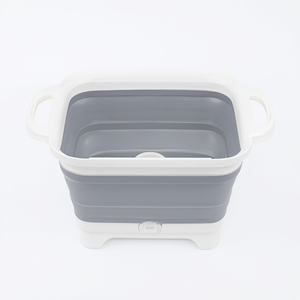 Panier égouttoir pliable pour évier de cuisine, passoire pliable pour laver les fruits et légumes, plateau de rangement gris pliable - Product Image 1