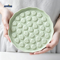 JEMOW Gamelle en céramique arrondie non toxique pour chats et chiens, pour une alimentation lente, usage quotidien, accessoires d'alimentation pour animaux, bol distributeur