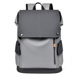 Laptop <b>Backpack</b> Large Capacity With Usb Port And Earphone Hole For Travel Work Unisex Black Gray Solid Color - Product Image 5