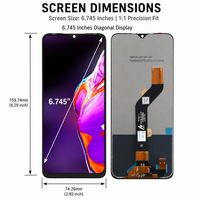Layar LCD Touch Digitizer Pengganti untuk Infinix Hot 10S 10T 11 Smart 6 Plus Tecno Spark 7P X689 - Produk Terlaris