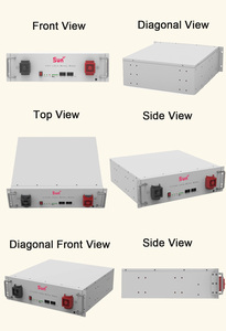 SUNPLUS 10 kWh 48V 200Ah LiFePO4 Sistema de almacenamiento de energía solar apilable 12V Paquete de batería de iones de litio Conexión de red híbrida IP65 - Product Image 2