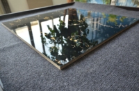 Carrelage de sol en marbre noir or résistant à l'usure pour bâtiments à Dubaï