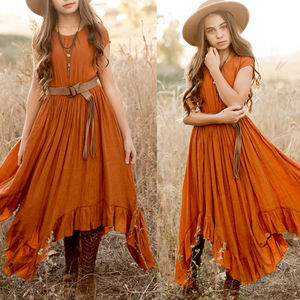 Ropa de verano de diseñador para niños y niñas, vestido personalizado de manga corta, venta al por mayor - Product Image 2