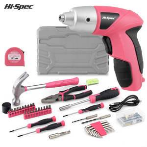 Hi-Spec 42-Piece Home Tool Set 3.6V Lithium Battery Electric Screwdriver Chrome Vanadium Steel 1/4 Socket Drive Hard Case for - Product Image 1