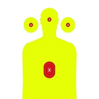 Objetivo de Papel para Siluetas de PP, 17x25 Pulgadas, Alta Visibilidad, Práctica de Tiro en Interiores/Exteriores para Pistolas de Mano, Pistolas de Perdigones y Armas de Airsoft