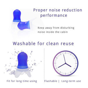 <span class=keywords><strong>1</strong></span> Par de Tapones para los Oídos Reutilizables para Niños o Adultos, para Viajes en Avión, con Estuche Individual y Cadena, Tapones para Oídos - Product Image 5