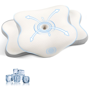 Oreiller ergonomique en mousse à mémoire de forme pour soulager la douleur, soutien orthopédique pour dormeurs sur le côté et le dos, oreiller de lit ergonomique en mousse à mémoire de forme, forme papillon - Product Image 1