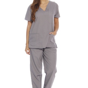 Uniformes de Hospital para Mujer, Conjuntos de Uniformes Médicos con Seis Bolsillos (Cuello en V con Pantalón Cargo), Pantalones de Pierna Recta con Seis Bolsillos - Product Image 6