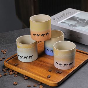 Hot Sale Middle East Arabic Ceramic Coffee <b>Cups</b> 130ml Gradient Glazed Porcelain Tea <b>Cup</b> Handmade <b>Espresso</b> Coffee Mug - Product Image 3