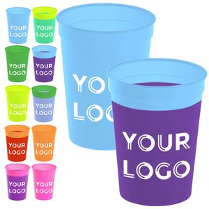 Custom 16oz <b>Reusable</b> Eco-Friendly Plastic Drinking <b>Cup</b> with Tumbler Lid Straw Customized Color & Logo-Back to School - Product Image 1