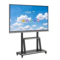 Tableau blanc interactif tactile tout-en-un intelligent de 55 pouces, écran LCD 4K, mise en miroir sans fil, affichage pour le bureau et l'enseignement