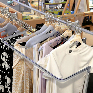 Trang trí slatwall U hình quần áo hiển thị bên treo đường sắt - Product Image 3