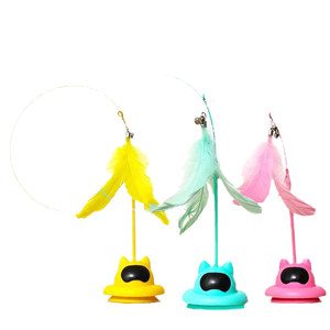 Jouet pour chat <span class=keywords><strong>Bobit</strong></span> Cartoon Feather Hanging Suction Cup - Jouet toupie en plastique écologique avec piste pour chats - Product Image 3