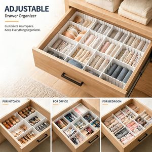Séparateurs de tiroirs <span class=keywords><strong>DIY</strong></span> à découper sur mesure pour l'organisation des couverts, installation facile, par le fabricant Ningbo Home Accessories - Product Image 2