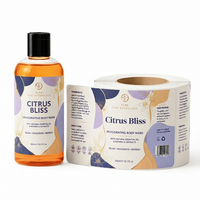 Étiquettes personnalisées de luxe imperméables avec logo, autocollants en vinyle doré pour cosmétiques, impression en rouleau pour emballages de bouteilles de shampoing et de lotion