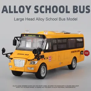 Modello pressofuso 1:32 scuolabus in lega di grandi dimensioni 5 con Design aperto funzione di rimbalzo <span class=keywords><strong>giocattolo</strong></span> per bambini - Product Image 5