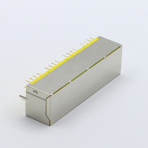 Connecteur femelle blindé 8 broches de type <span class=keywords><strong>RJ45</strong></span> JISJACK JS-56-1*4-8P8C-LED pour câble UTP Cat <span class=keywords><strong>5e</strong></span>/UPT Cat 6 - Product Image 5