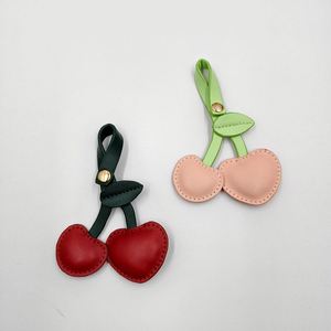 Multi-Purpose Pu Leather Cherry <b>Bag</b> <b>Charm</b> Cute Keychain Versatile Fruit Pendant for <b>Bags</b> Keys Cars & Gifts - Product Image 3