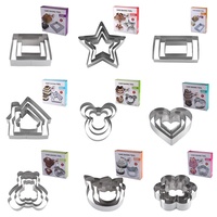 Befair Lot de 3 moules à mousse ronds jetables en acier inoxydable, outils de pâtisserie DIY, résistants au four